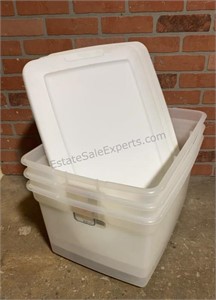Group of 3 Totes W/ Lids
