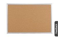 Staples Cork Bulletin Board, Aluminum Frame, 3'W