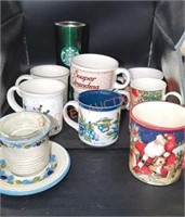Misc lot coffee mugs Christmas Campbell's