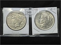 (2) 1922, 1926 S Peace Dollar