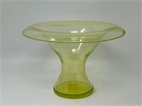 Trumpeted Uranium Glass Vase