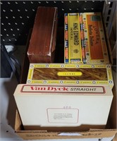 FLAT OF VTG. CIGAR BOXES