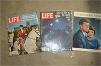 3 JFK EDITION MAGAZINES -- 2 LIFE (MAY 1966, NOV