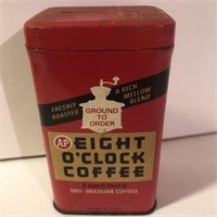 A&P EIGHT O'CLOCK COFFEE TIN BANK