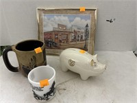 Pig Bank, Mugs, Wall Decor