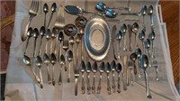 Stainless steel and silver plated flatware