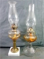 Absolutely Beautiful Vintage Oil Lamps Measure