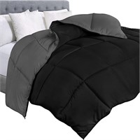 ULN - Utopia Queen Comforter Duvet, Black/Grey