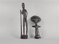African Akuaba Fertility Doll & Carved Figure