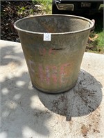 Vintage FIRE watering bucket