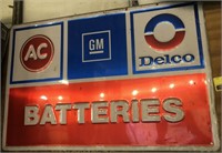 Ac Delco Batteries Advertisement Sign, 3ft x 2ft