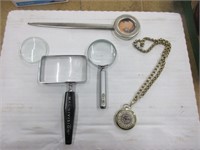 Pocket Watch Necklace/Magnifying Glasses