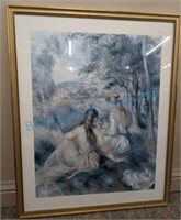 "In the meadow"Lithograph Renoir