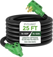 RVGUARD 50 Amp 25 Feet RV/EV Extension Cord  Green