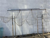 4 Primitive Hanging Wire Baskets
