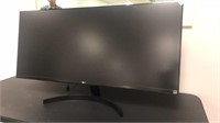 LG computer monitor 35”  has scratch on middle of
