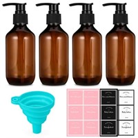 4 Pack 16.9oz/500ml Pump Shampoo Bottles