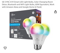 GE CYNC A19 Smart LED Light Bulbs