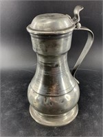 Antique Pewter pithcer, London mark, 19th C.