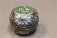 Apple Form vintage Cloisonne Trinket Box