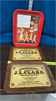 Vintage Carnation Milk & 2 J.L. Clark Serving