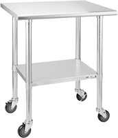 Hally Stainless Steel Table for Prep& Work 24"x30"