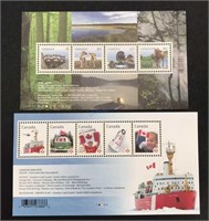 2 Stamp Souvenir Sheets with 'P' Stamps