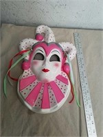 Decorative ceramic jester wall hanging mask