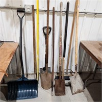 Shovels, broom, etc
