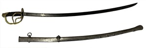 C. 1860 CIVIL WAR CAVALRY SABER BY C. ROBY,