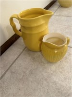 oxford stoneware yellow pitcher