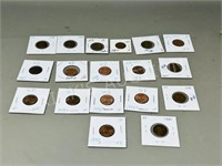 18 USA pennies - 1920 - 2009