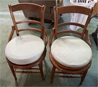 (2) Antique Chairs w/ Cushions