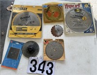 Assortment of circular saw blades