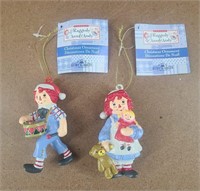 Raggedy Ann & Andy Christmas Ornaments