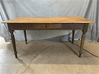 Single Drawer Table with Turned Legs
