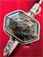 $3200 10K  1.06G Salt And Pepper Diamond(1.26ct) R