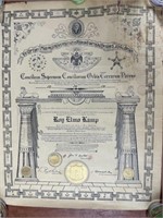 $$$ Antique 33 Degree Masonic 1923 Concilium