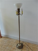 Tri Light Floor Lamp Cast & Marble Base