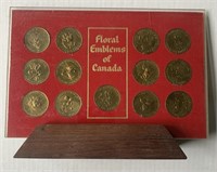 Set of Shell Floral/Coats of Arms Tokens