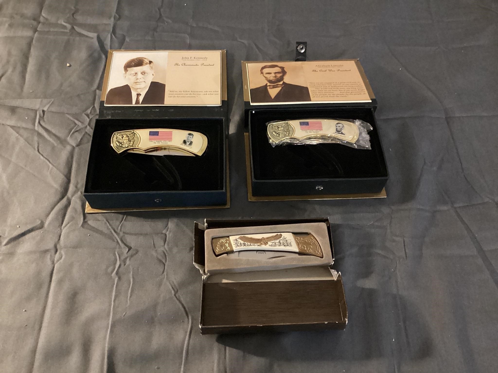 John Kennedy, Abraham Lincoln knives