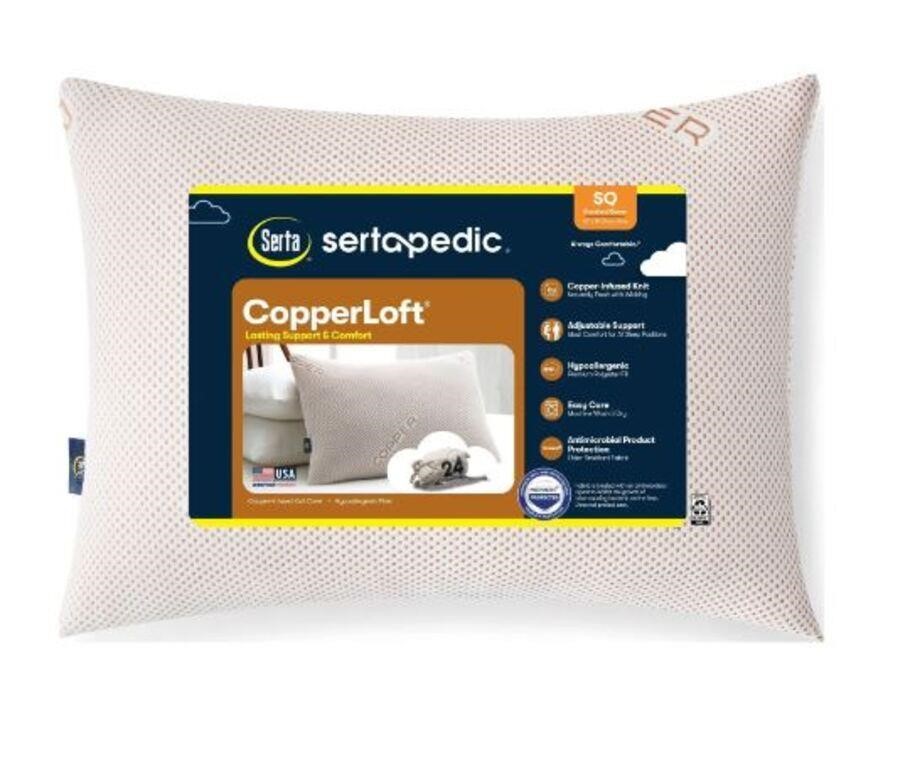 Sertapedic Copperloft Bed Pillow, Standard/Queen