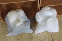 Lot of 2 Bags of Styrofoam Mannequin Heads