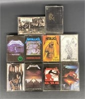 Group vintage Heavy Metal cassette tapes -
