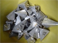 1oz Pyramid Shaped Lead Sinkers