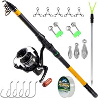 Alwonder Rod & Reel Combo  7.87ft Telescopic Set