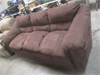 Very Nice Dark Brown Plush Sofa