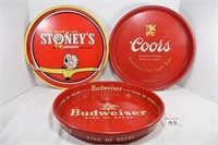 Budweiser, Coors & Stoney's Beer Trays