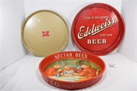 Ambrosia, Edelweiss & Miller High Life Beer Trays