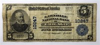 1902 $ 5 NATIONAL CURRENCY CHICAGO